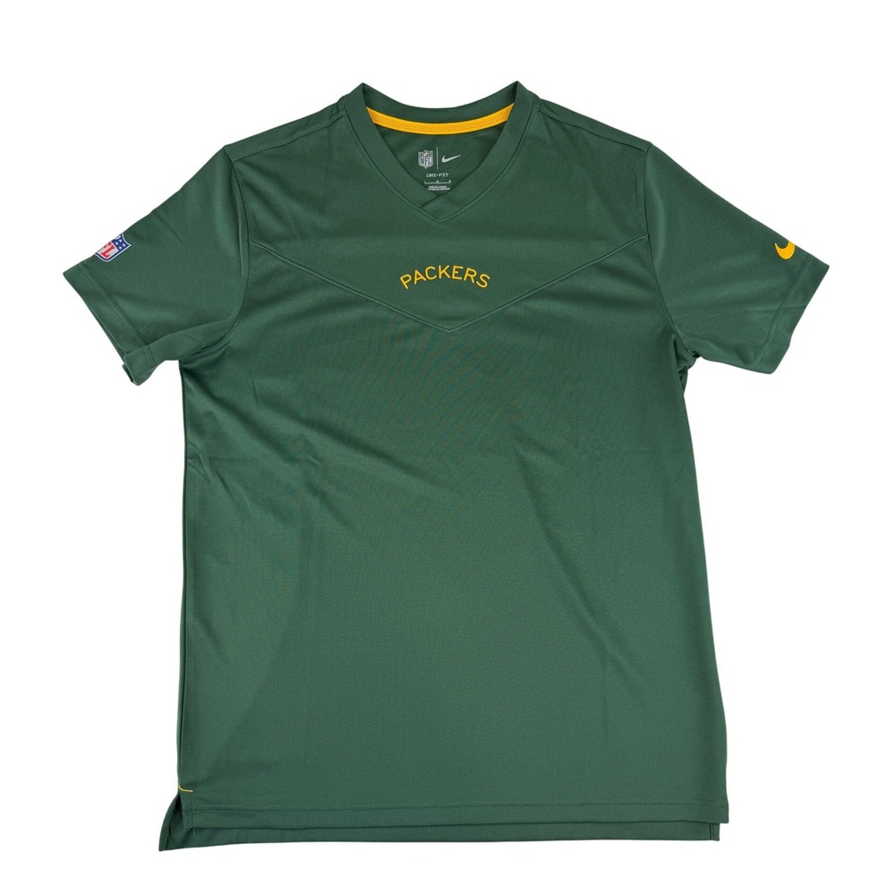 Nike‎ Green Bay Packers Shirt Mens Large Green Dri-FIT On-Field V-Neck NS21-11U3